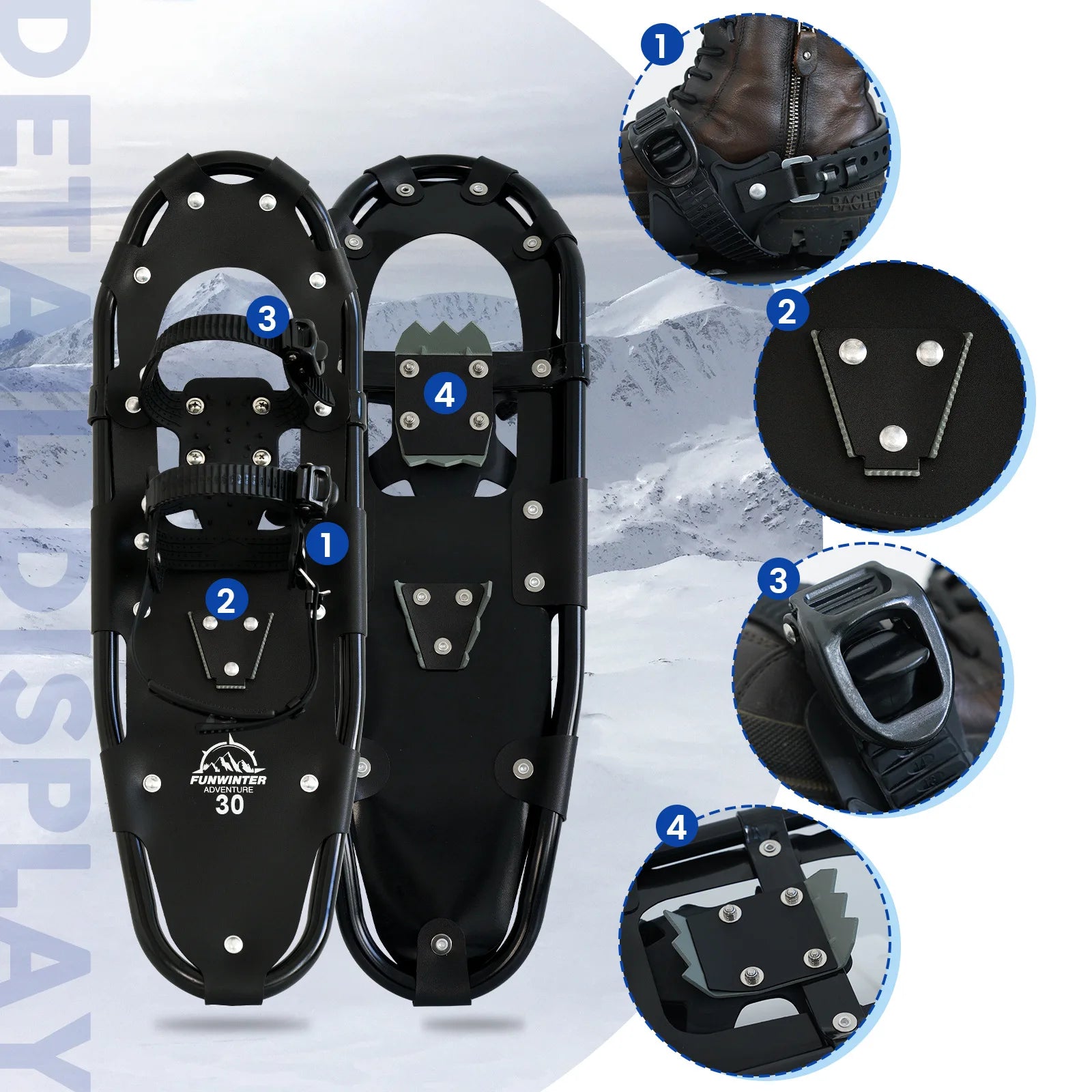 Aluminium Frame Hiking Snowshoes